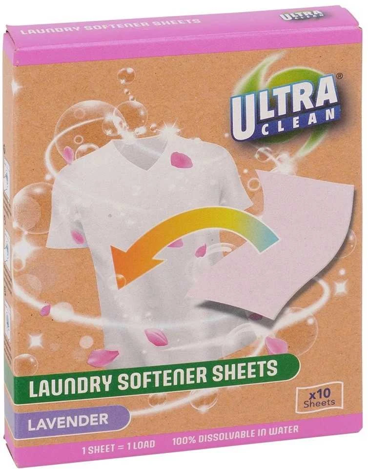 Ultra Clean Skalbinių minkštinimo lapai 10vnt., 100% tirpstantys vandenyje