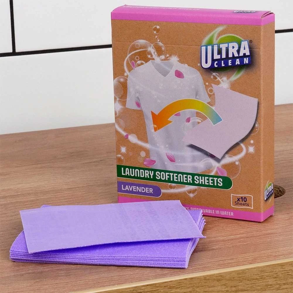 Ultra Clean Skalbinių minkštinimo lapai 10vnt., 100% tirpstantys vandenyje