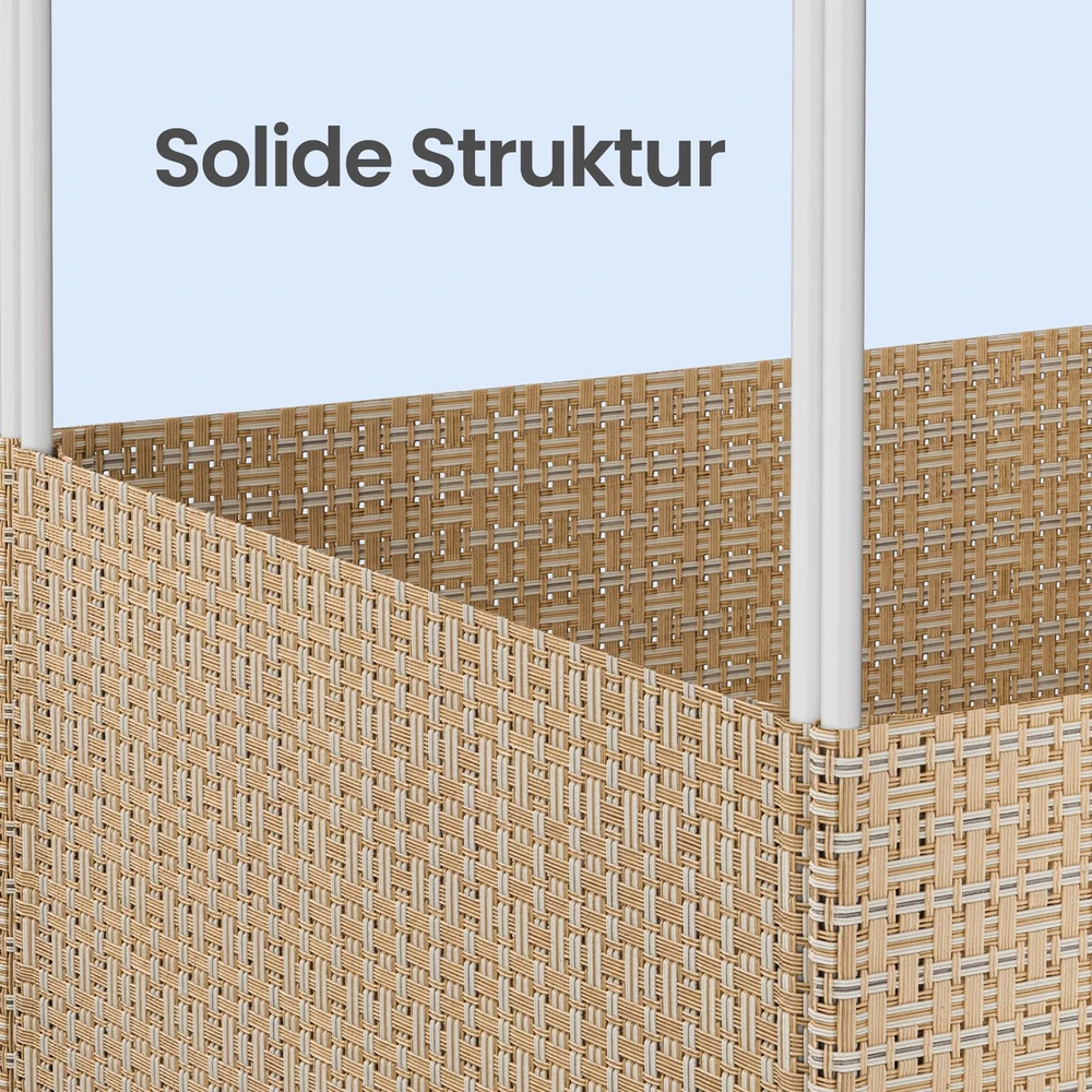 Songmics Skalbinių rūšiavimo dėžė natūrali smėlio / matinė balta