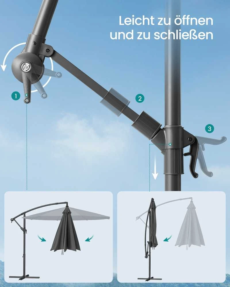 Songmics Skėtis 350 cm