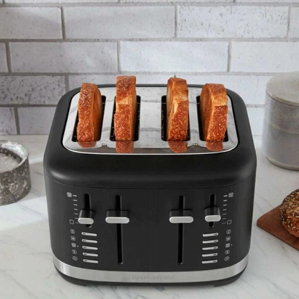 Skrudintuvas "KitchenAid" 4 riekelių skrudintuvas 5KMT4109EBM juodas nerūdijantis plienas 5KMT4109EBM, 4 tosty