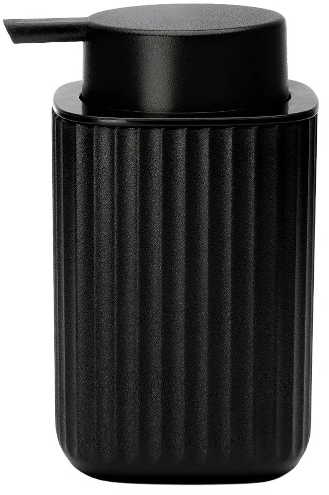 Skysto muilo dozatorius 300 ml, juodas, 7,5 × 7,5 × 13 cm