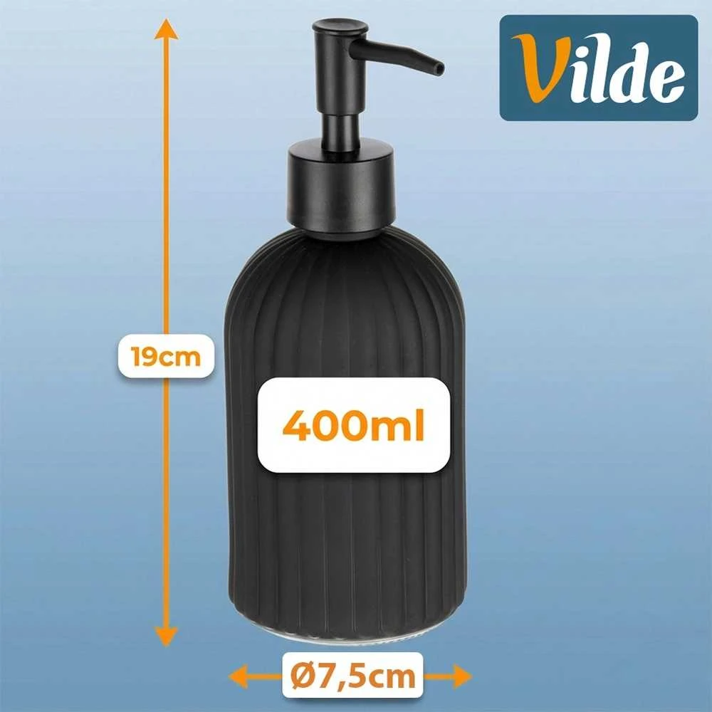 Aptel Vilde Stiklinis dozatorius muilui 400 ml Juodas