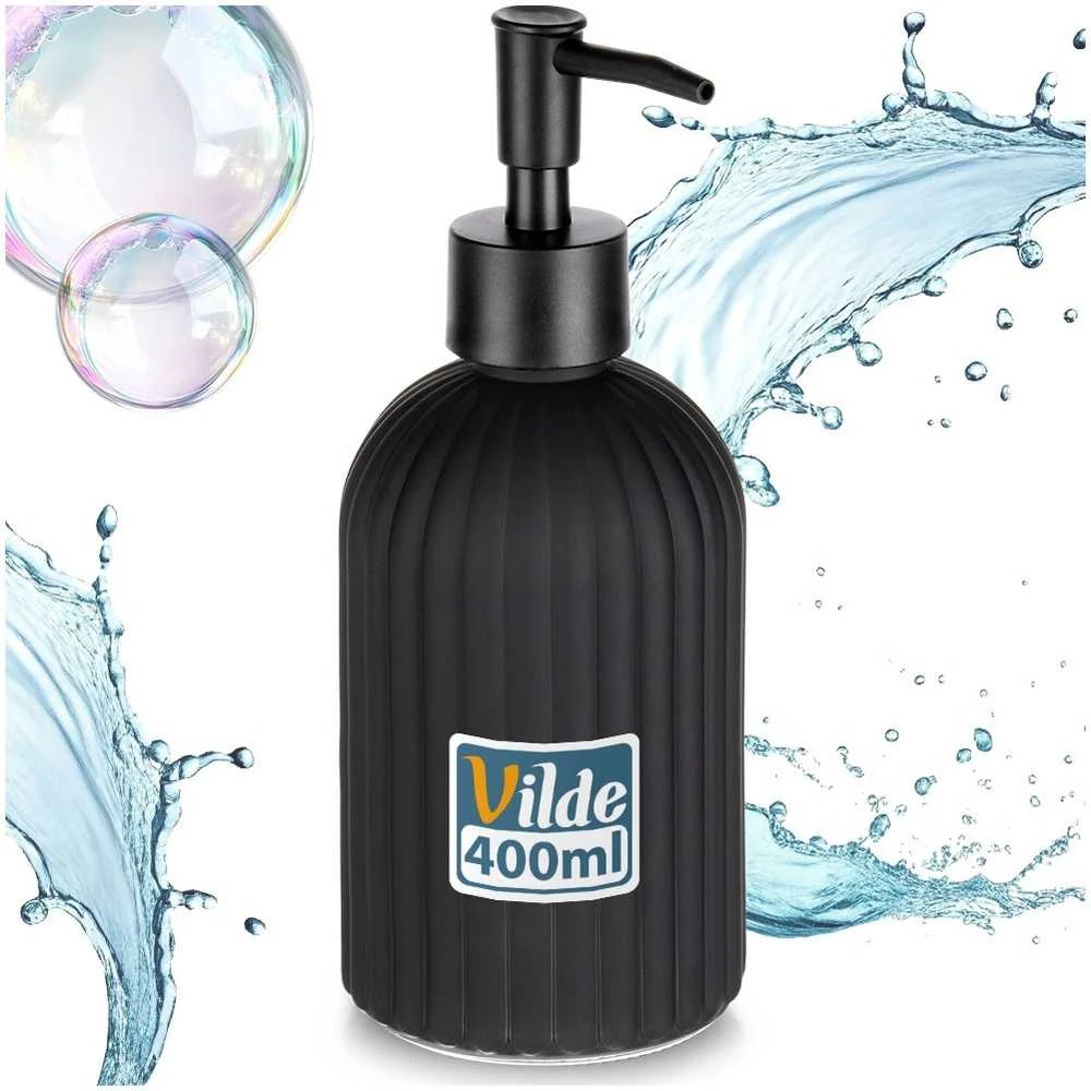 Aptel Vilde Stiklinis dozatorius muilui 400 ml Juodas