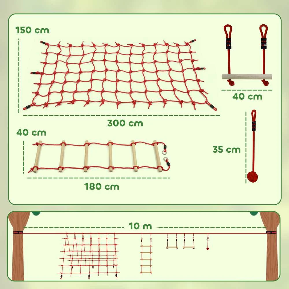 Slackline rinkinys 10 m 1 vnt.