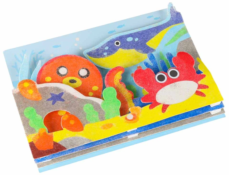 Smėlio tapybos rinkinys „Jūros gyvūnai“ 3D su LED apšvietimu, 20 × 15 × 8 cm