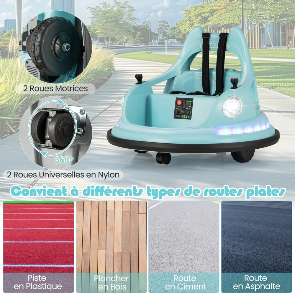 Smūginis automobilis mėlynas