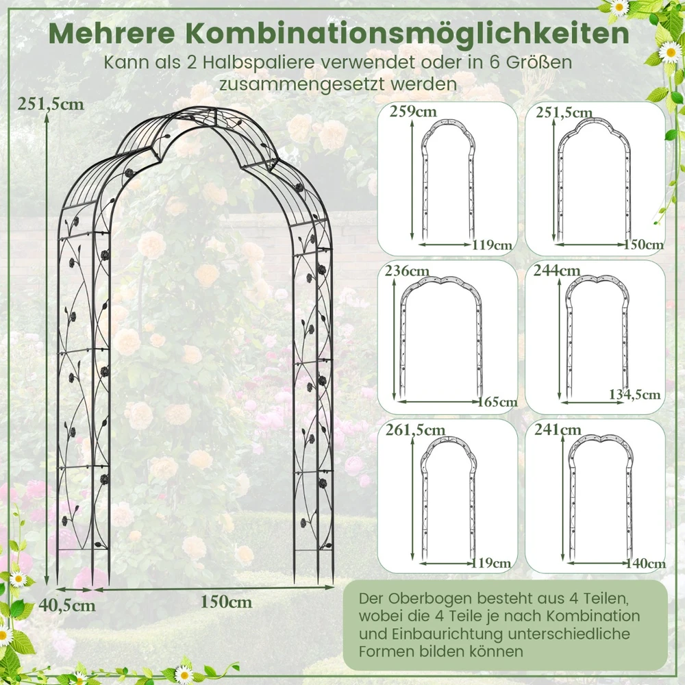 Sodo arkos 150 x 39 x 250 cm 2 vnt.