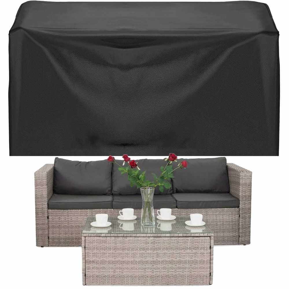 Springos Sodo baldų užvalkalas 242 × 162 × 100 cm juodas