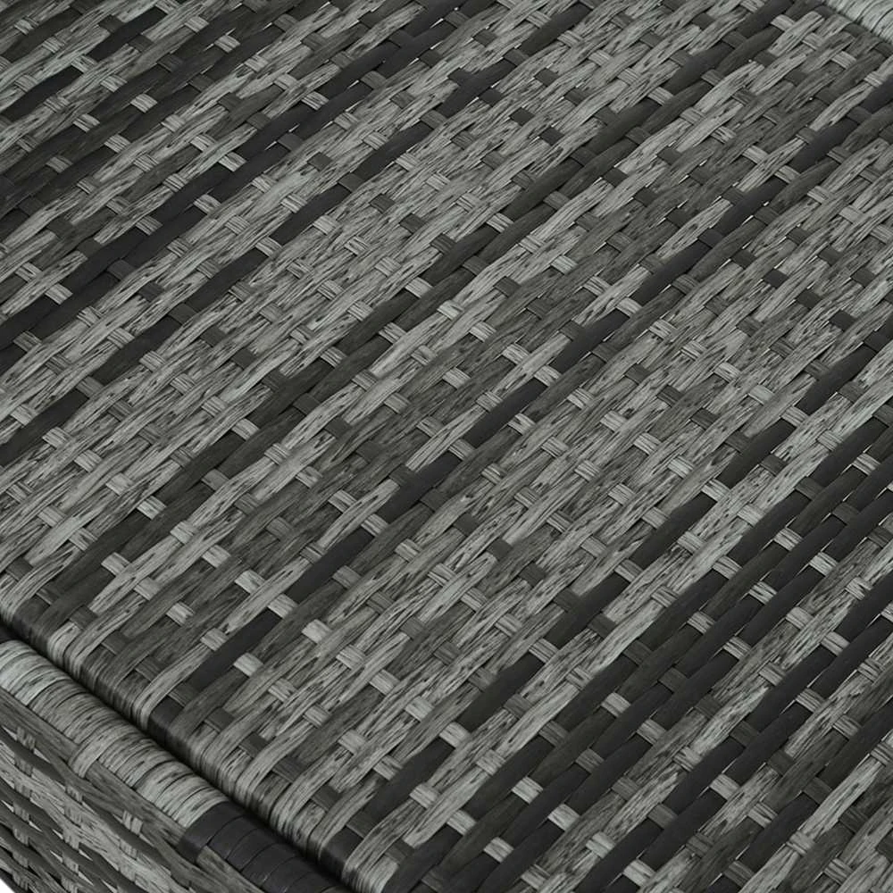 Outsunny sodo gultas, poliratanas ir metalas, pilkas, 200x73x30-103 cm
