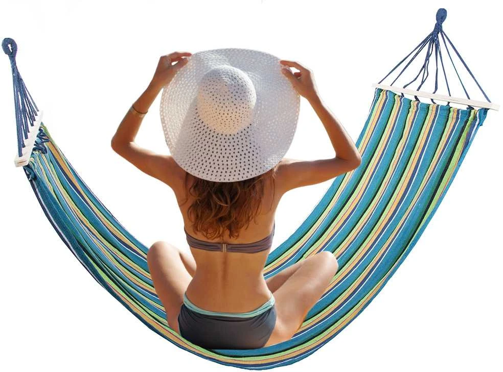 Verk Group Sodo hamakas su mediniu stovu 200x80 cm