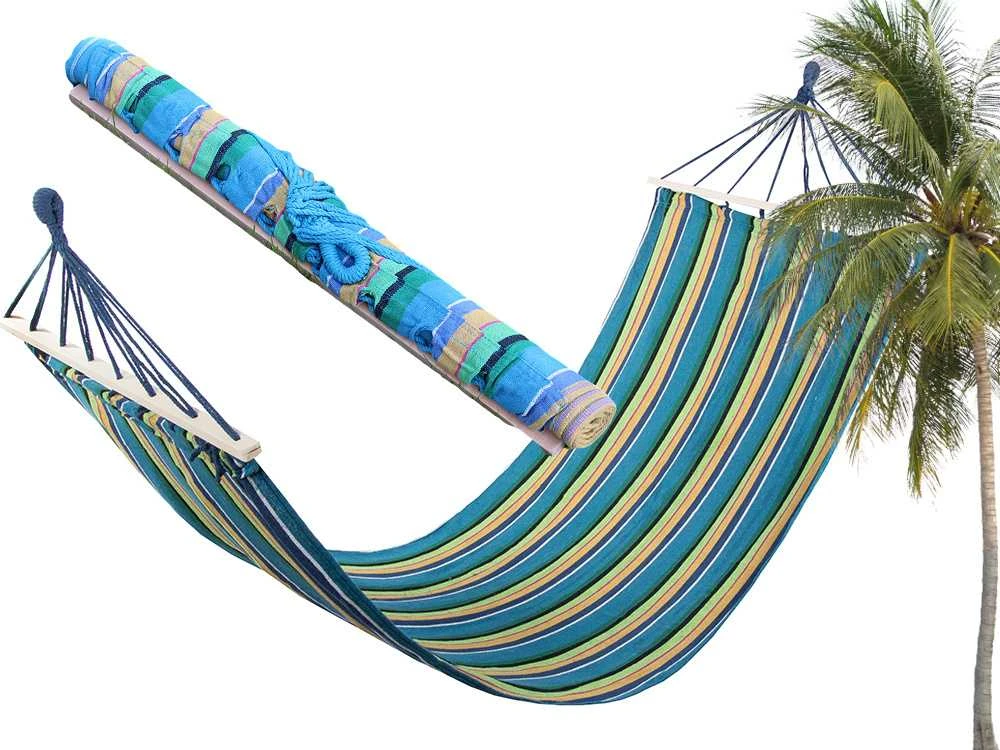 Verk Group Sodo hamakas su mediniu stovu 200x80 cm