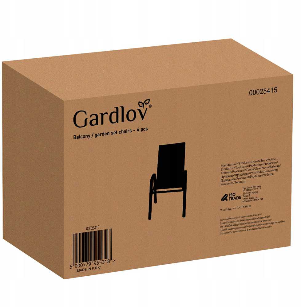 Sodo kėdžių komplektas - 4 vnt. Gardlovas 25415