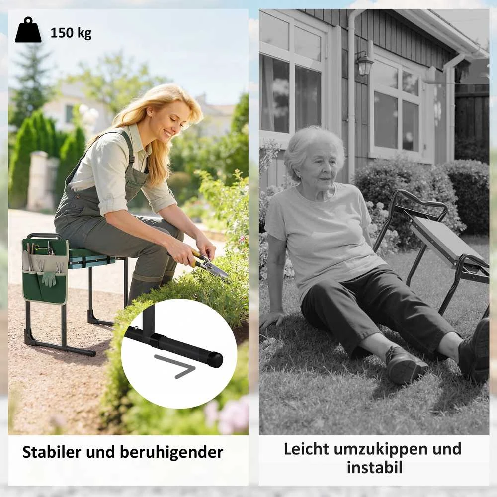Sodo klūpynė 2-in-1