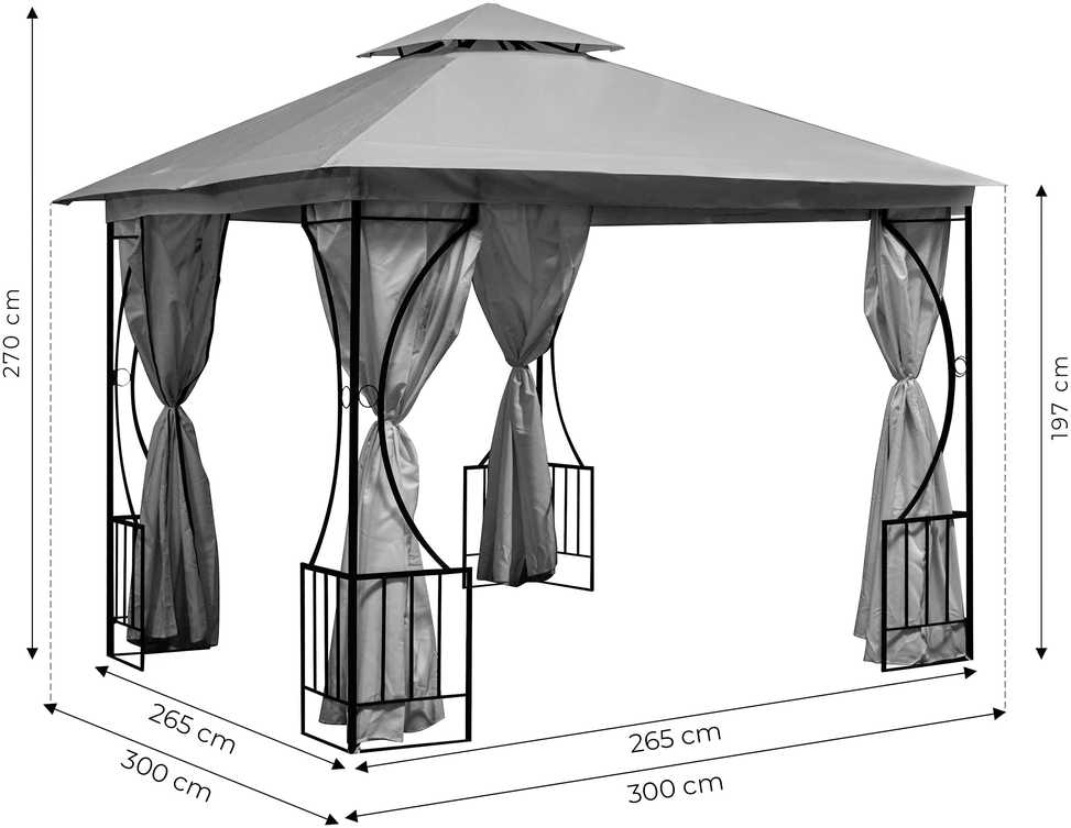 MultiGarden Sodo palapinė su tinkleliu nuo uodų 3 x 3m