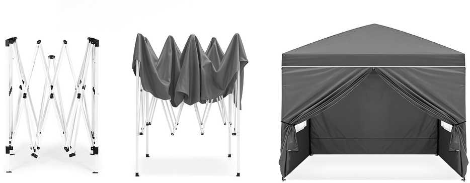 MultiGarden Sodo palapinė 3x3m. pilka + 4 sienos