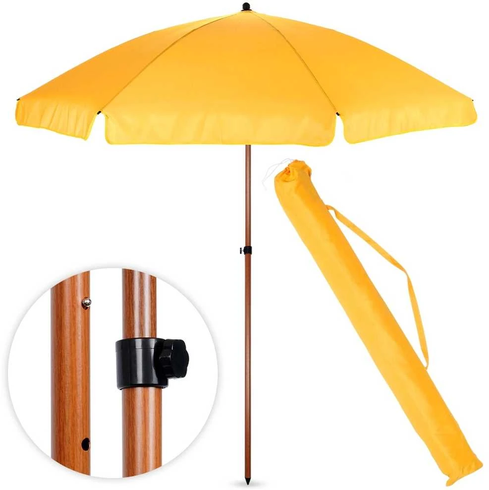 Ambiance Sodo Parasol 200 cm - Geltonas, reguliuojamo aukščio, stabilus