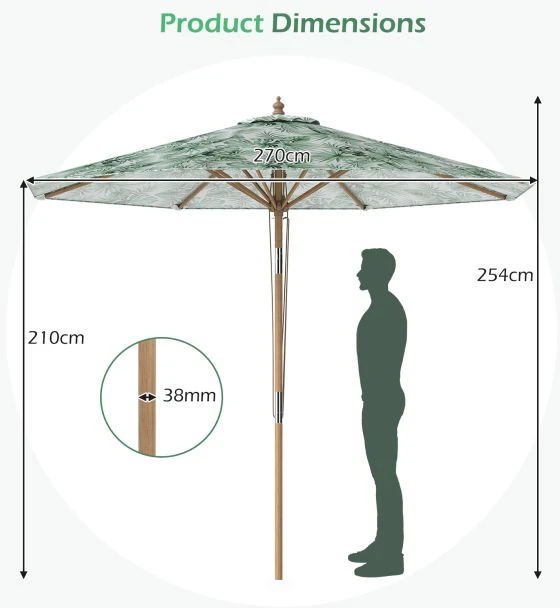 Sodo skėtis 270 cm