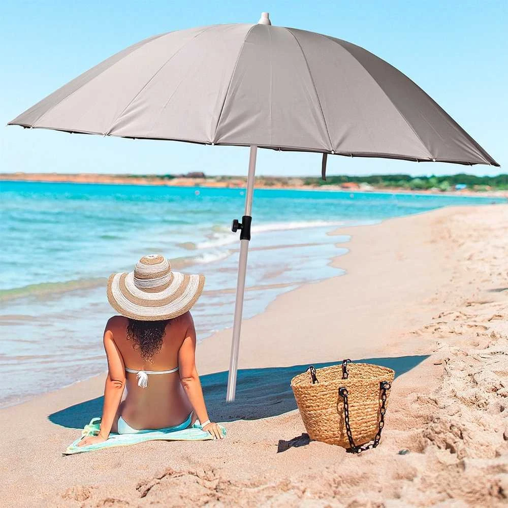 Probeach Sodo Parasolė Reguliuojama 190 cm Pilka