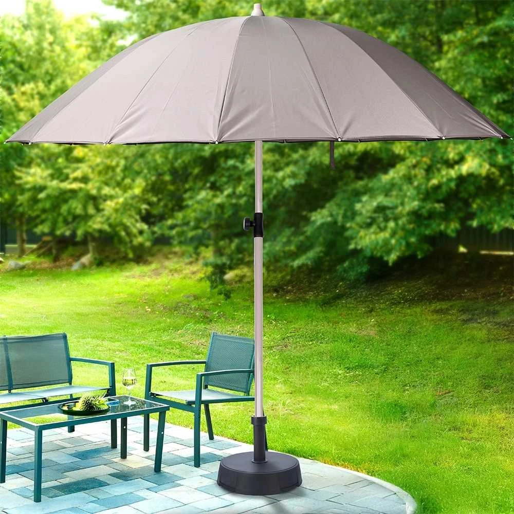 Probeach Sodo Parasolė Reguliuojama 190 cm Pilka