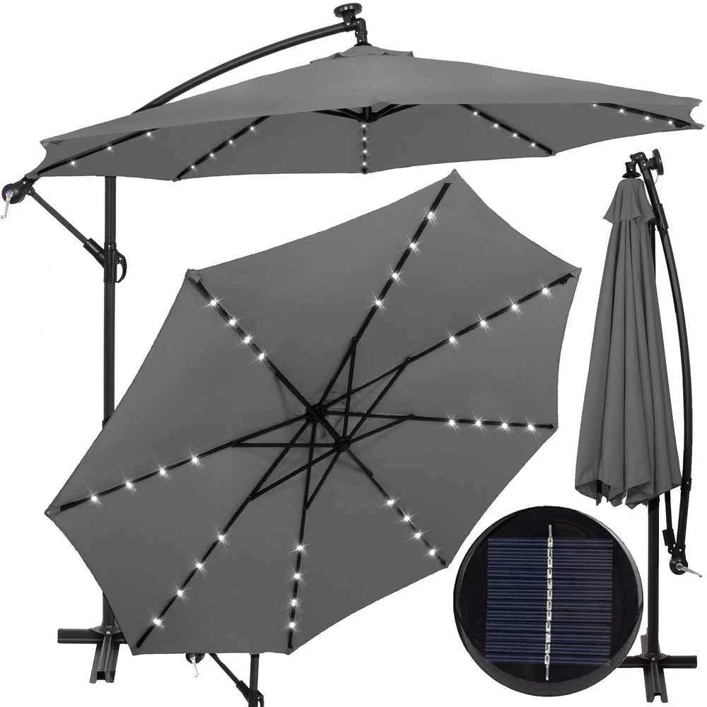 Sodo skėtis su LED ir saulės baterija Springos GU0046 300 cm