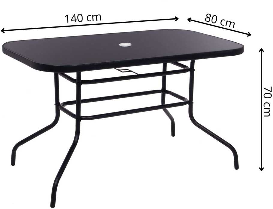 Springos Sodo stalas 140 × 80 × 70 cm