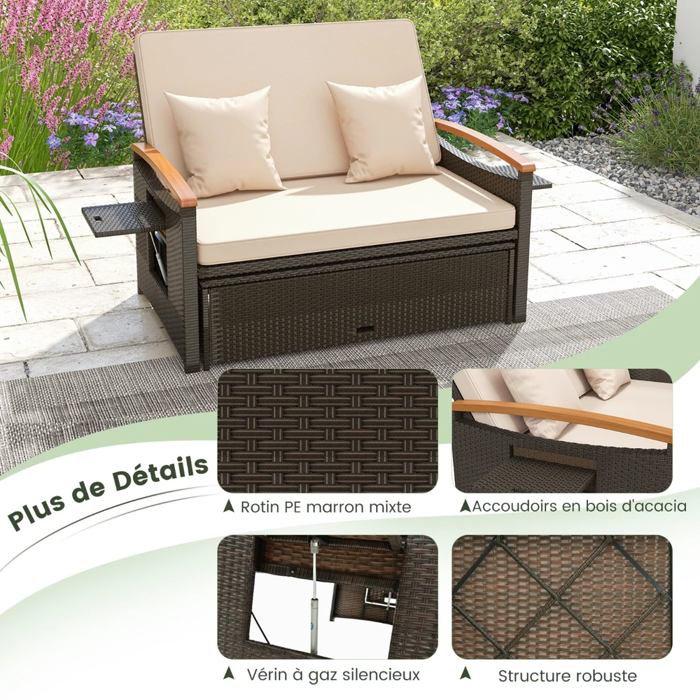 Sofa Lauko dienos lova ir pufas 2 vnt.