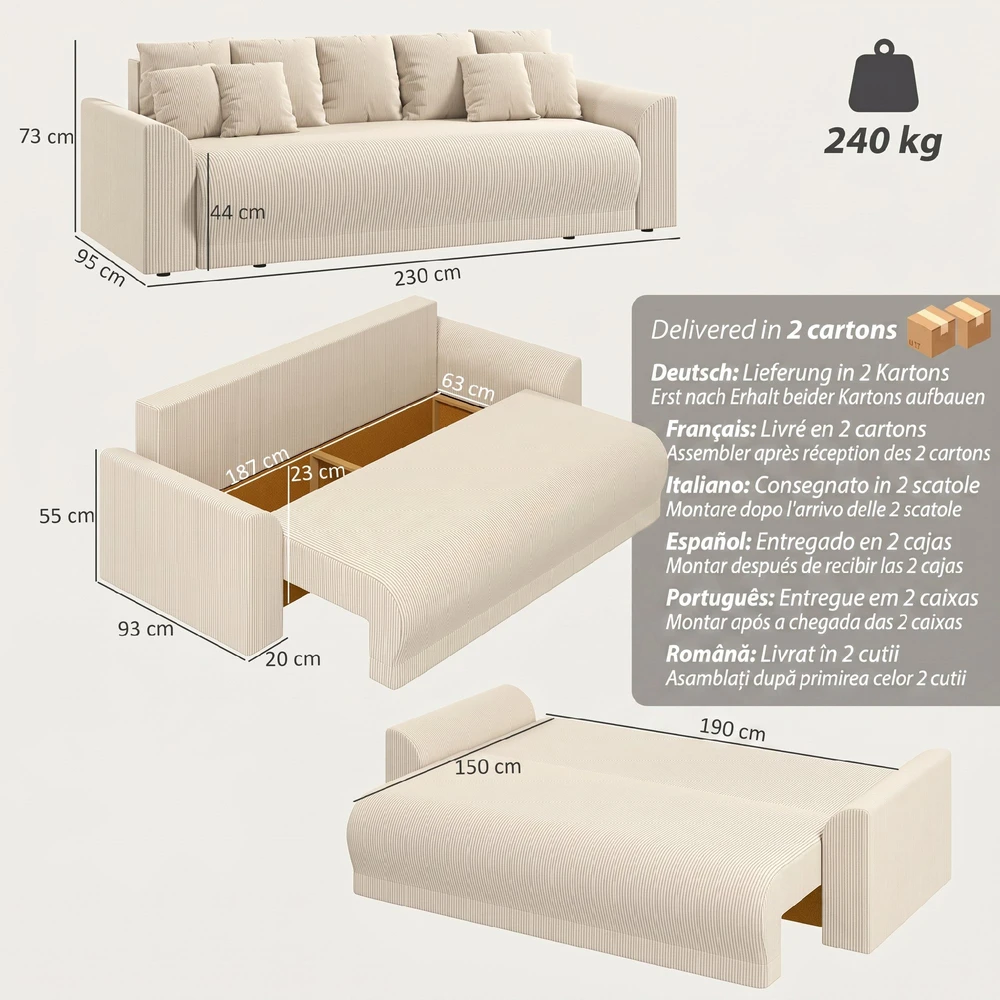 Sofa-lova 190 x 150 cm
