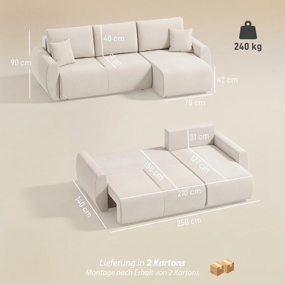 Sofa-lova 250 x 140 cm