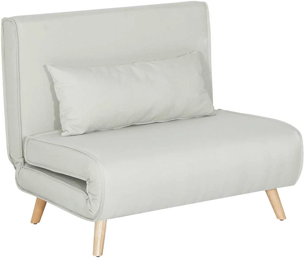 HOMCOM Sofa lova viengulė, sulankstoma sofa su reguliuojamu atlošu, šiaurietiška, lino imitacija