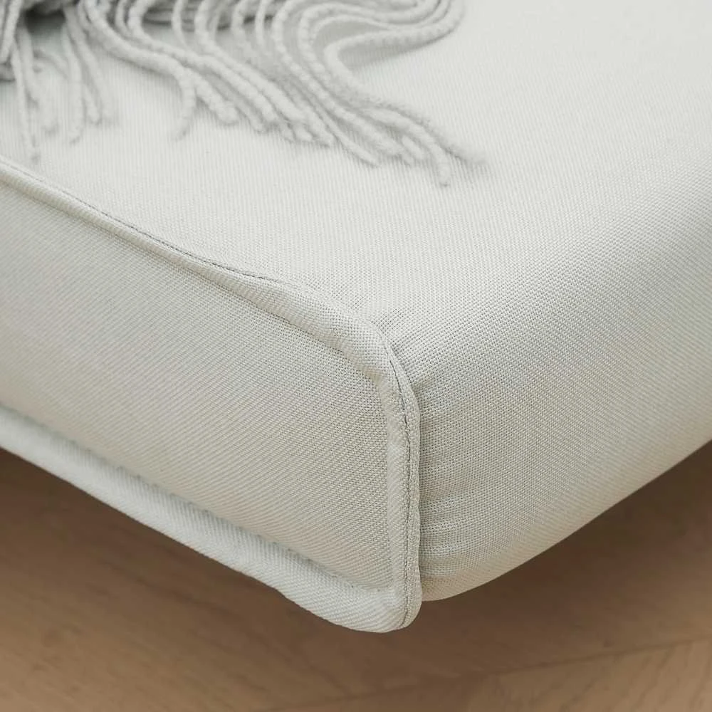 HOMCOM Sofa lova viengulė, sulankstoma sofa su reguliuojamu atlošu, šiaurietiška, lino imitacija