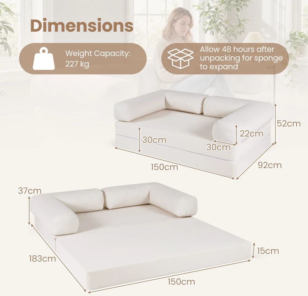 Sofa smėlio spalvos