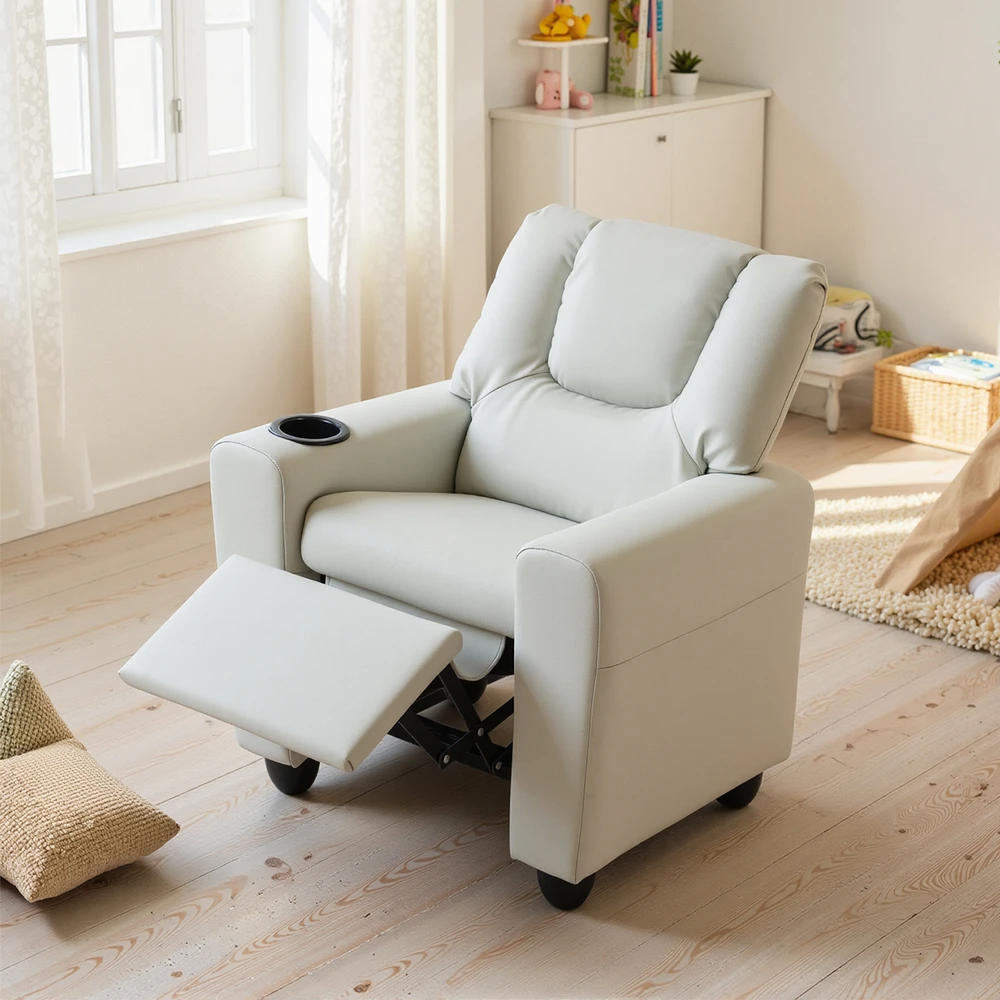Sofa Vaikiškas atlošiamas fotelis pilkas