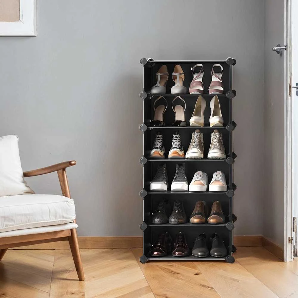 SONGMICS modulinė lentyna su 10 skyrių, juoda, 173 cm