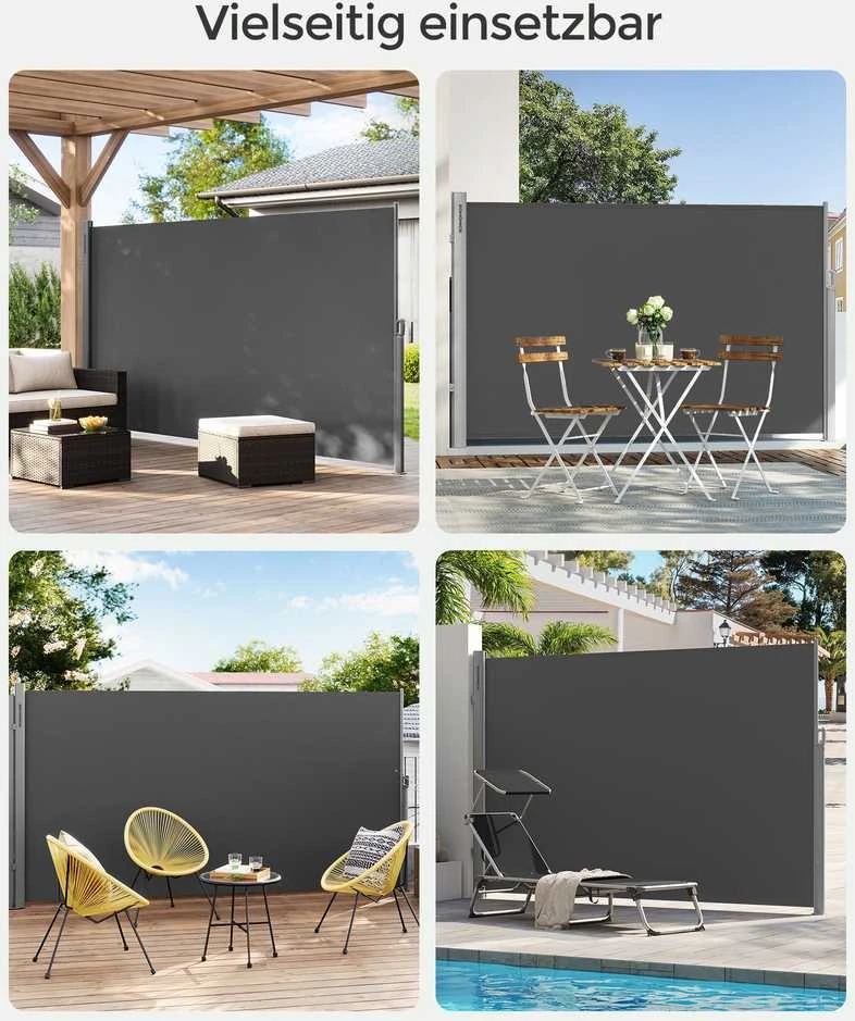 Songmics Šoninė markizė 160 × 400 cm