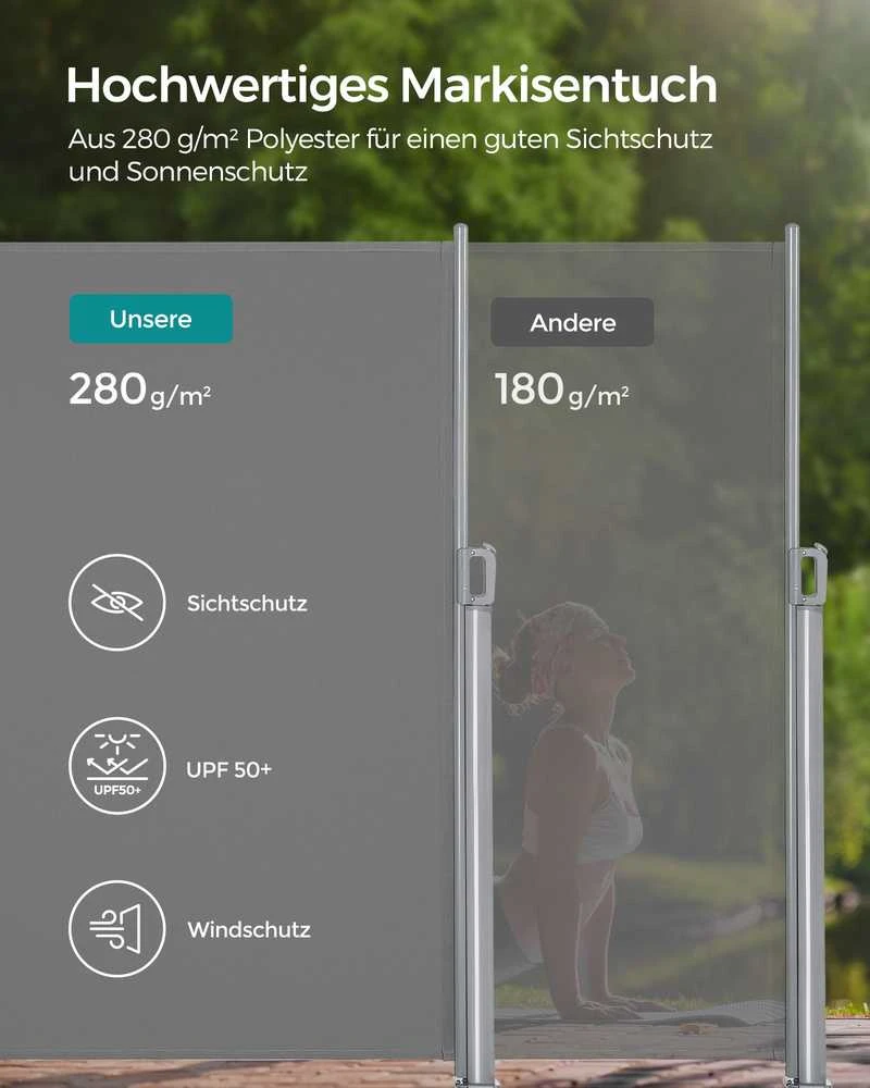 Songmics Šoninė markizė 1,8 × 3,5 m