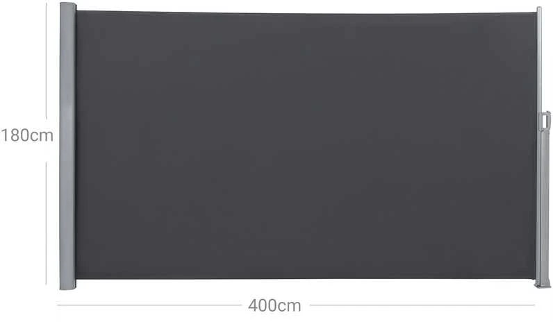 Songmics Šoninė markizė 180 × 400 cm