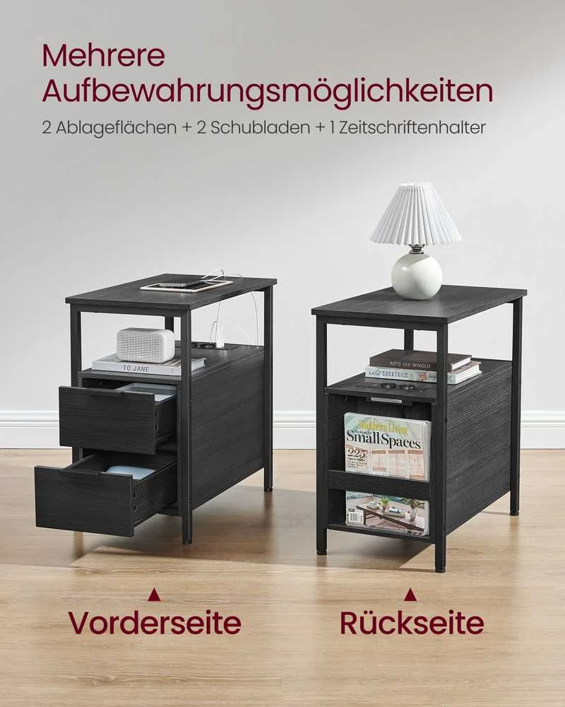 Songmics Naktinis staliukas 60 x 35 x 61 cm