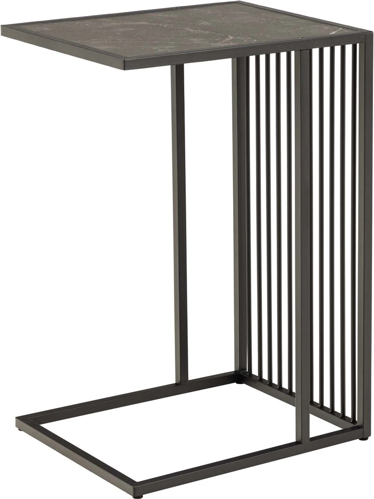 Fotelis Home4You Šoninis staliukas STRINGTON 35x43xH63cm, juodas