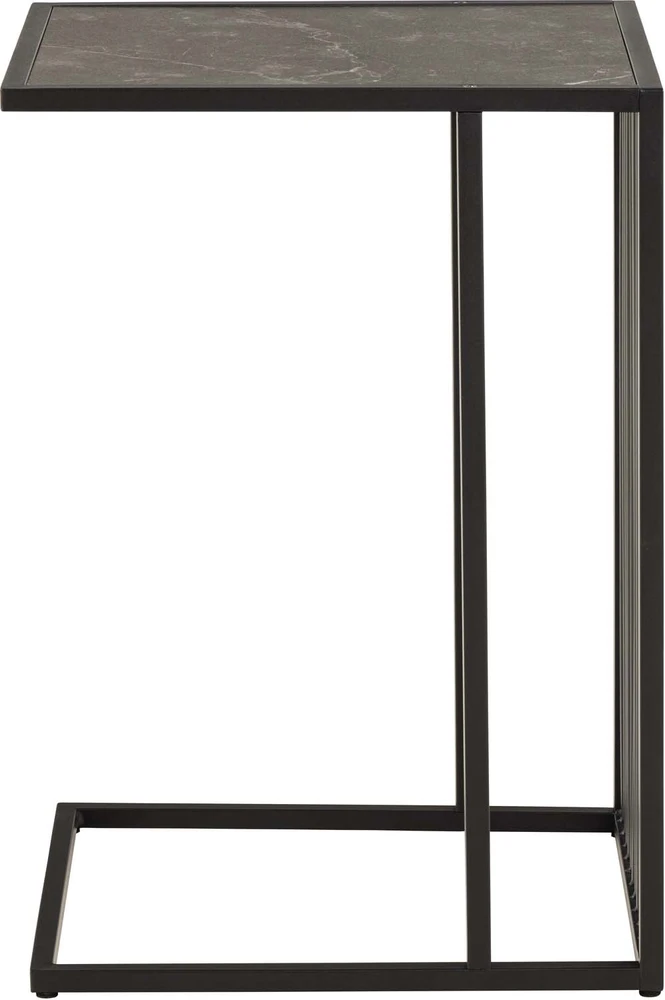 Fotelis Home4You Šoninis staliukas STRINGTON 35x43xH63cm, juodas