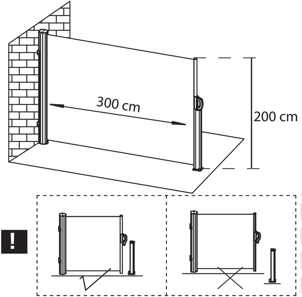 Springos Šoninis stogelis 300 x 200 cm