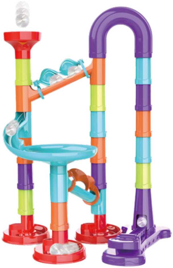 Lean Toys Spalvinga rutuliukų trasa 113 dalių rinkinys