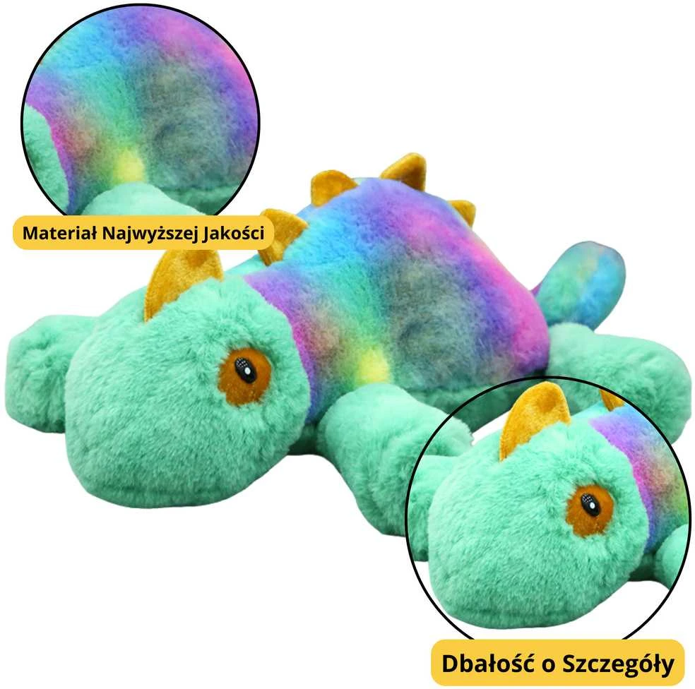 Lean Toys Spalvingas Pliušinis Chameleonas 45 cm