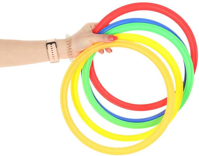 Klasės žaidimo spalvoti lankai 10 ratų ir jungtys