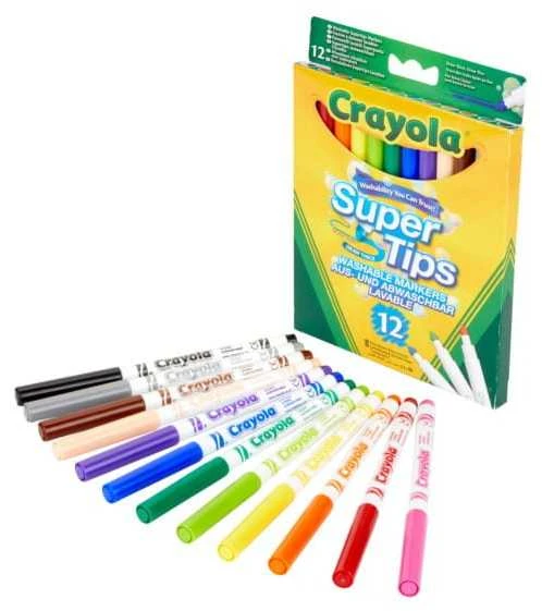 Crayola, Inc. 12 SUPER PATARIMAI PLAUNAMAS MARKER
