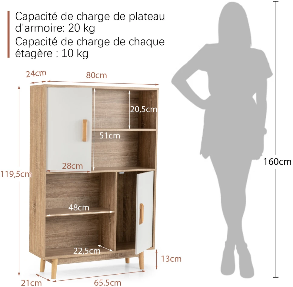 Spintelė 80 x 24 x 120 cm