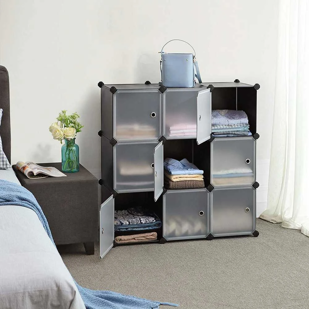 Songmics Spintelė 93 x 31 x 93 cm 9 skyreliai