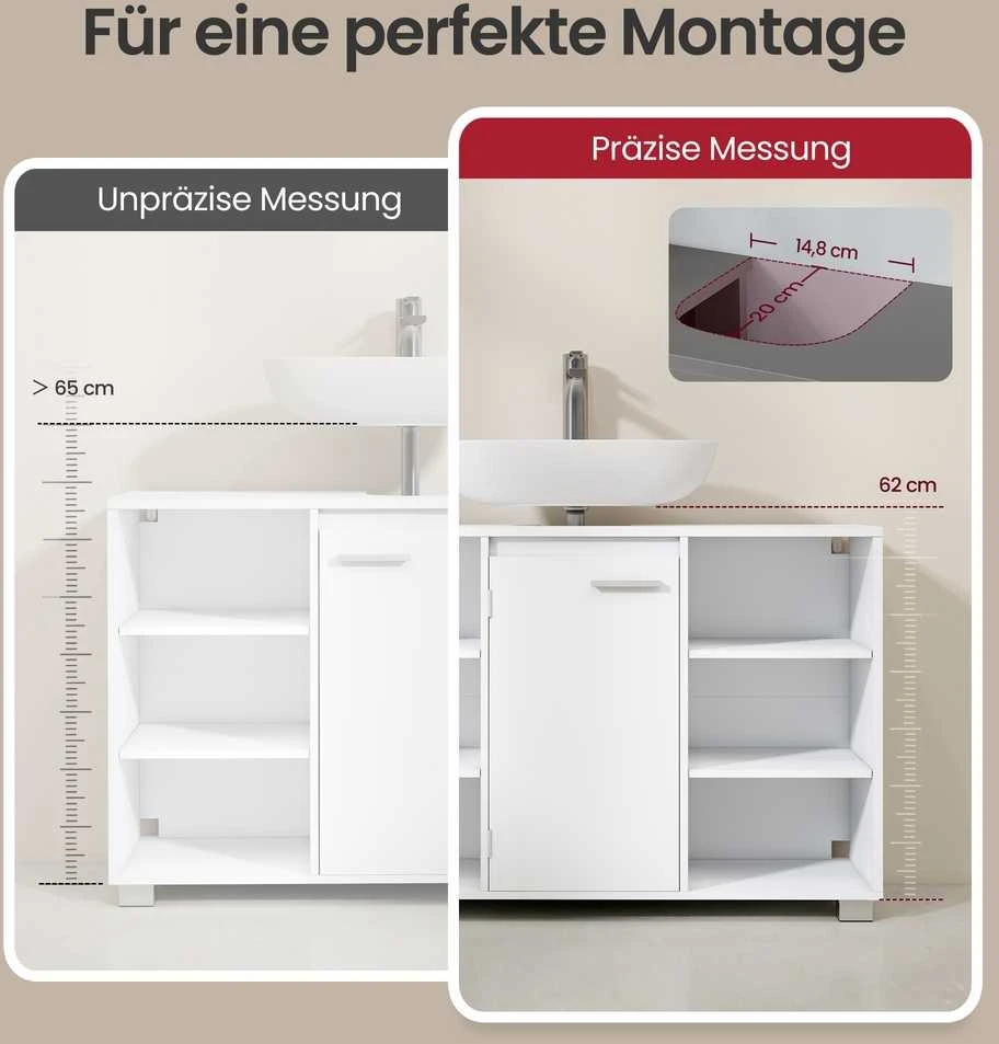 Songmics Spintelė po praustuvu 30 x 90 x 60 cm