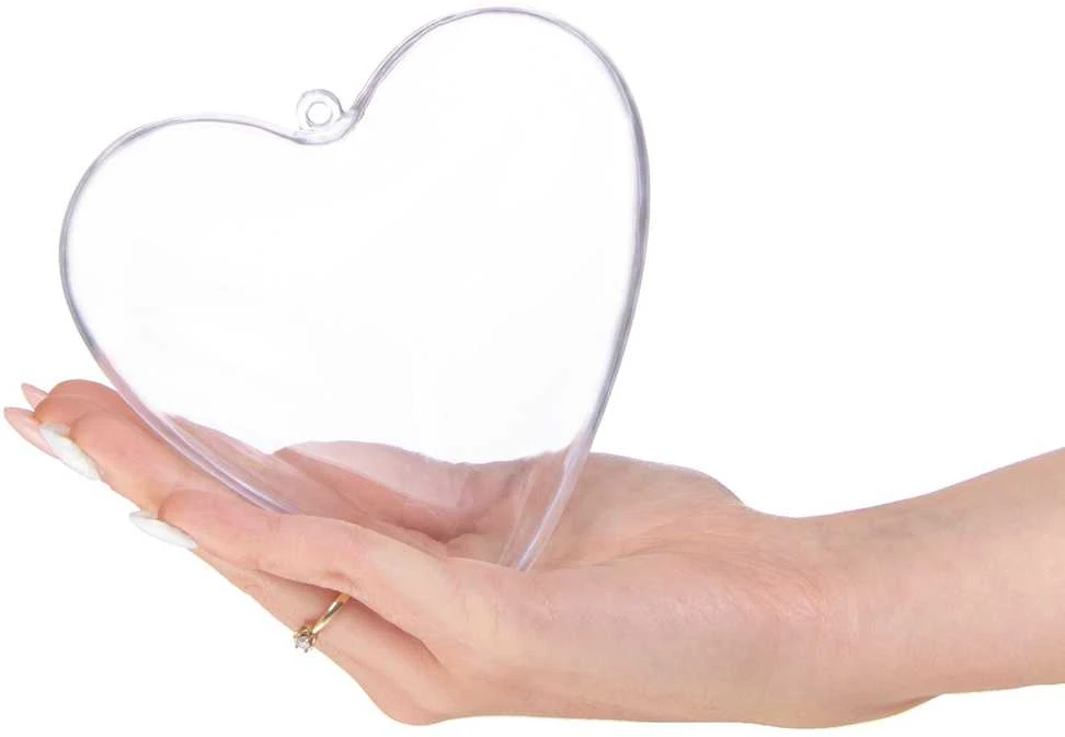 Springos akrilinė širdis 12 cm