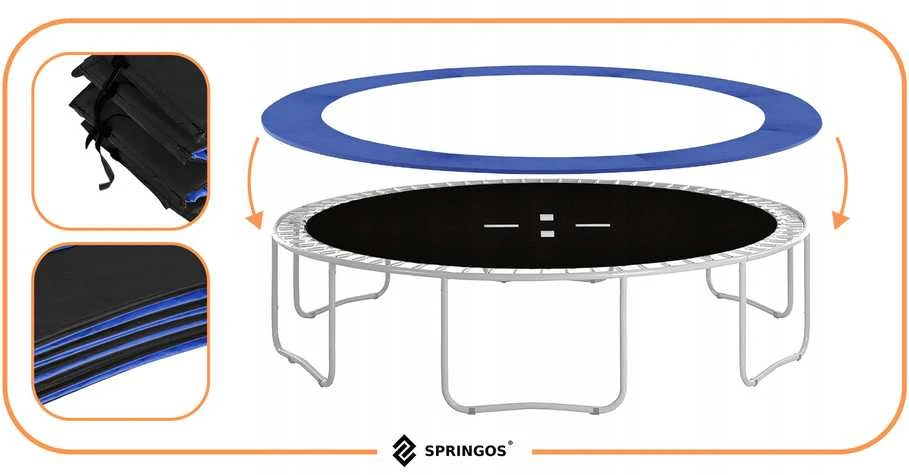 Springos TP-12FT 366 CM Mėlynas OSŁONA DO TRAMPOLINY